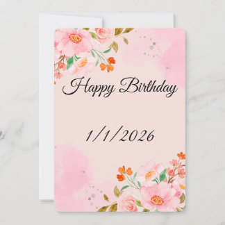 Cartão De Festividades Happy Birthday Wishes Card