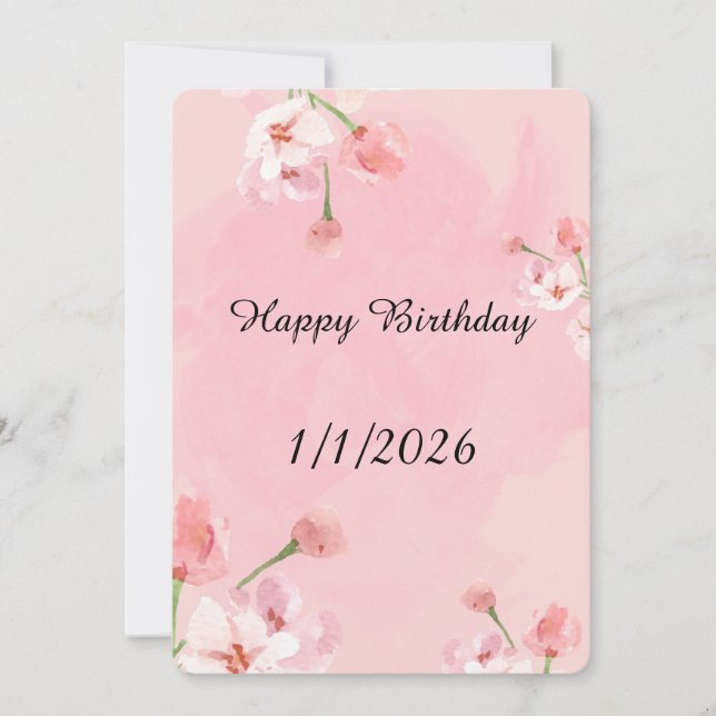 Cartão De Festividades Happy Birthday Wishes Card (Frente)