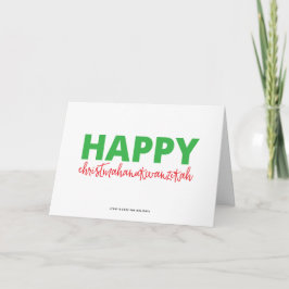 Cartão De Festividades Happy Christmahanukwanzikah Card