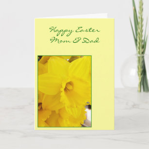 Cartão De Festividades Happy Easter Mom And Dad Card - Daffodil