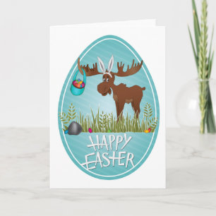 Cartão De Festividades Happy Easter Moose - Card