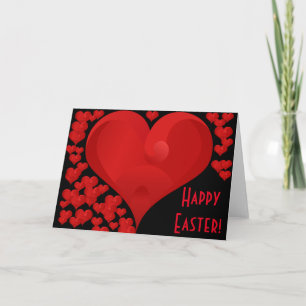 Cartão De Festividades Happy Easter Romantic Sweet Valentine Love Hearts