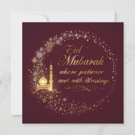 Cartão De Festividades Happy Eid Mubarak Greeting modern Card