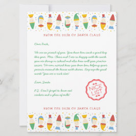 Cartão De Festividades Happy Elf Holiday - Letra de Papais noeis