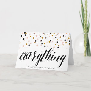 Cartão De Festividades Happy Everything Confetti Holiday Card