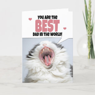 Cartão De Festividades Happy Father's Day Cat Shouting Humor
