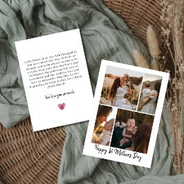 Cartão De Festividades Happy First Mothers Day Photo Collage Card for Mom