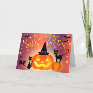 Cartão De Festividades Happy Halloween Greeting Card Blank Inside