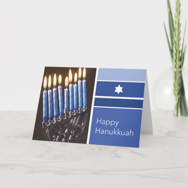 Cartão De Festividades Happy Hanukkah (Frente)