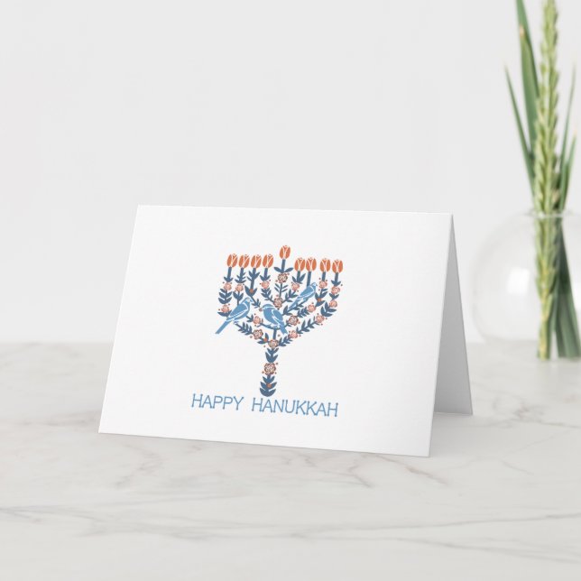 Cartão De Festividades Happy Hanukkah (Frente)