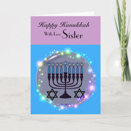 Cartão De Festividades Happy Hanukkah ~ Sister