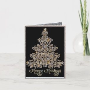 Cartão De Festividades Happy Holiday Tree Note Glitz