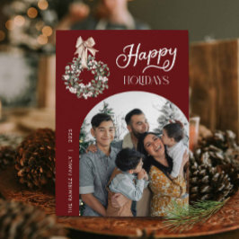 Cartão De Festividades Happy Holidays Arch Photo Christmas Card