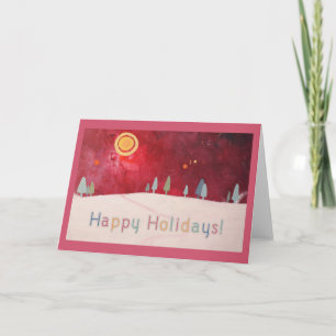 Cartão De Festividades Happy Holidays Artwork