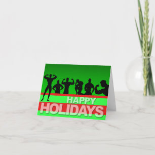 Cartão De Festividades Happy Holidays Card Bodybuilder 3