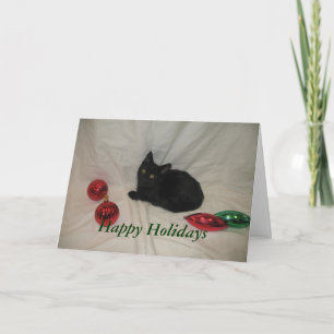 Cartão De Festividades Happy Holidays Cat Card