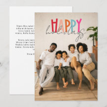 Happy Holidays Christmas Personalized Photo