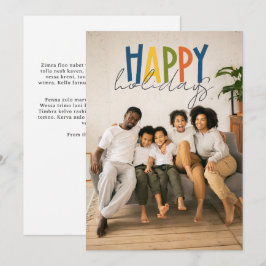 Cartão De Festividades Happy Holidays Christmas Personalized Photo