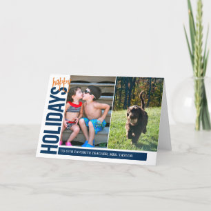Cartão De Festividades Happy Holidays for you x2