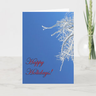 Cartão De Festividades Happy Holidays Frosty Tree Card
