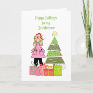 Cartão De Festividades Happy Holidays, Hairdresser