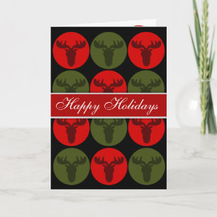 Cartão De Festividades Happy Holidays Moose Silhouette Christmas Cards