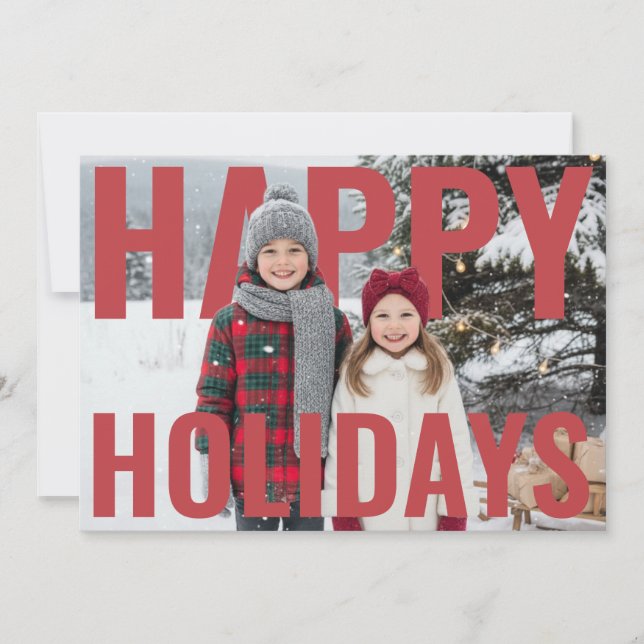 Cartão De Festividades Happy Holidays PhotoPop Card (Frente)