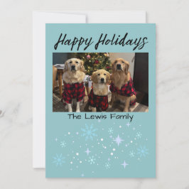 Cartão De Festividades Happy Holidays Snowflake Photo Card