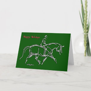 Cartão De Festividades Happy Holidays Trotting Green card