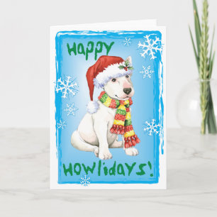 Cartão De Festividades Happy Howliday Bull Terrier