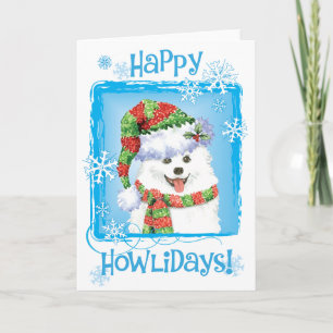 Cartão De Festividades Happy Howliday - Cão esquimó