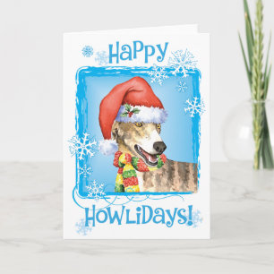 Cartão De Festividades Happy Howliday Greyhound
