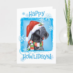 Cartão De Festividades Happy Howliday Kerry Blue Terrier