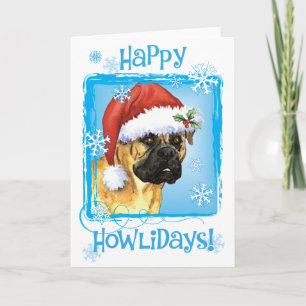 Cartão De Festividades Happy Howlidays Bullmastiff