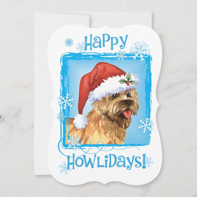 Cartão De Festividades Happy Howlidays Cairn Terrier (Frente)