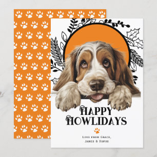 Cartão De Festividades Happy Howlidays Grand Basset Griffon Vendeen