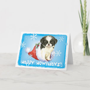 Cartão De Festividades Happy Howlidays Japanese Chin