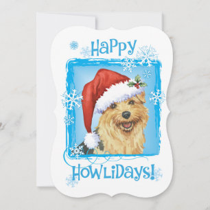 Cartão De Festividades Happy Howlidays Norfolk Terrier