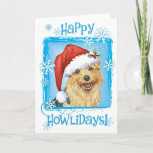 Cartão De Festividades Happy Howlidays Norfolk Terrier