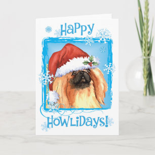 Cartão De Festividades Happy Howlidays Pekingese