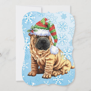Cartão De Festividades Happy Howlidays Shar-Pei