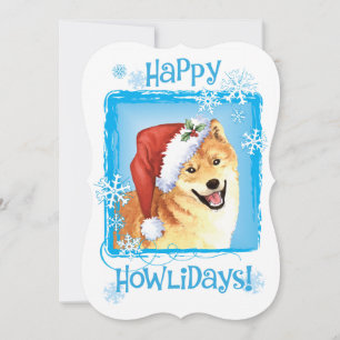 Cartão De Festividades Happy Howlidays Shiba Inu