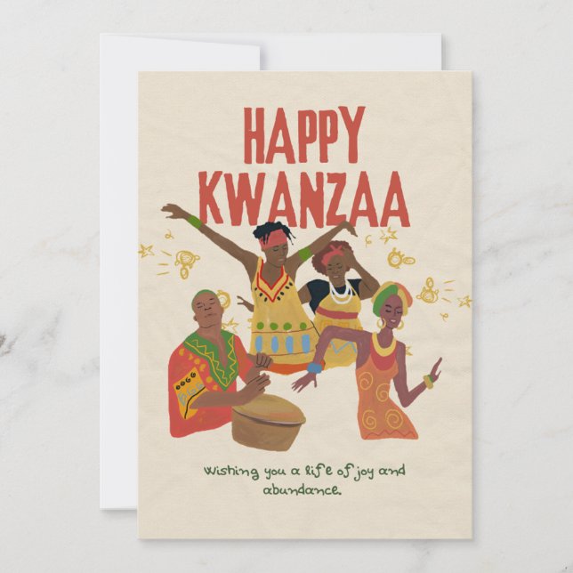 Cartão De Festividades Happy Kwanzaa (Frente)