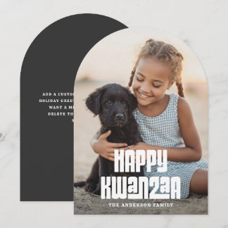 Cartão De Festividades Happy Kwanzaa white overlay photo