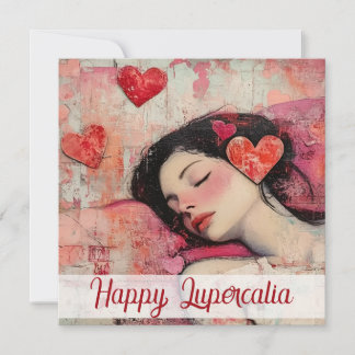 Cartão De Festividades Happy Lupercalia Vintage Heart Collage Valentine
