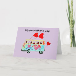 Cartão De Festividades Happy Mother's Day Hippie Dachshund Van Card