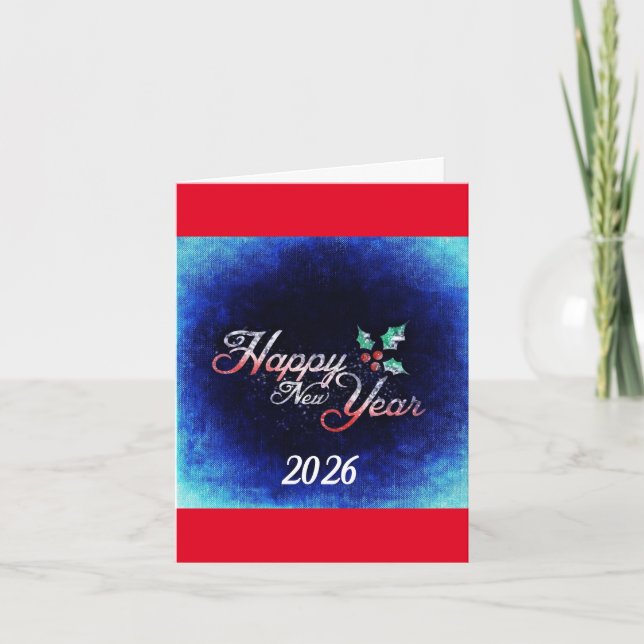 Cartão De Festividades Happy New Year 2026 Holiday Card (Frente)