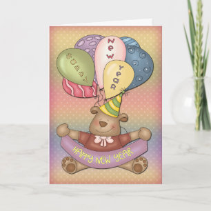 Cartão De Festividades Happy New Year - Bear Design