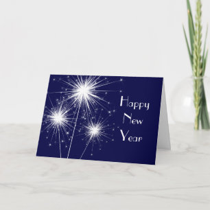 Cartão De Festividades Happy New Year Card (blue)