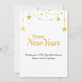 Cartão De Festividades Happy New Year Card | Modern Minimal Design